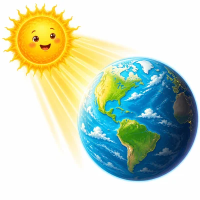 The Sun warms Earth during the day.