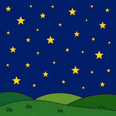 Many stars in the night sky.