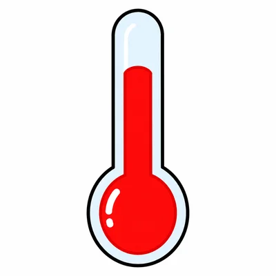 A simple thermometer with red liquid.
