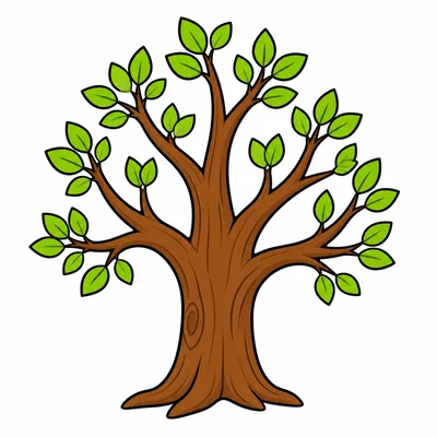 A tree growing new green leaves.
