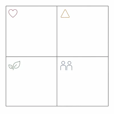 A four-section blank coping plan chart with icons for feelings, warning signs, coping strategies, and support people.