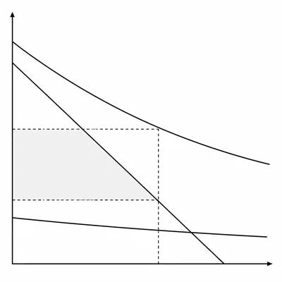 Unlabeled natural monopoly graph showing marginal-cost pricing with price below average total cost, creating a loss gap.