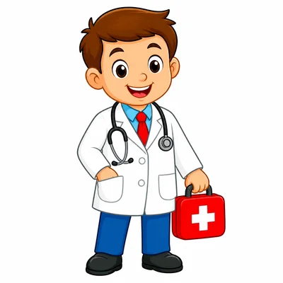A friendly doctor with a stethoscope smiles.