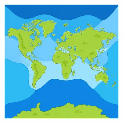 A world map showing different ocean areas.