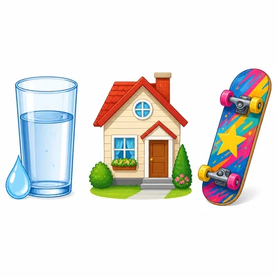 Clean water, a home, and a skateboard.