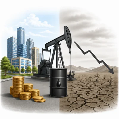 Dependence on oil can bring wealth but also create risks.