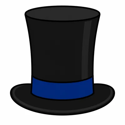 A tall black hat like Abraham Lincoln wore.