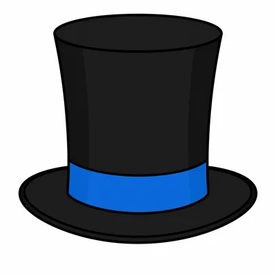 A tall black top hat.
