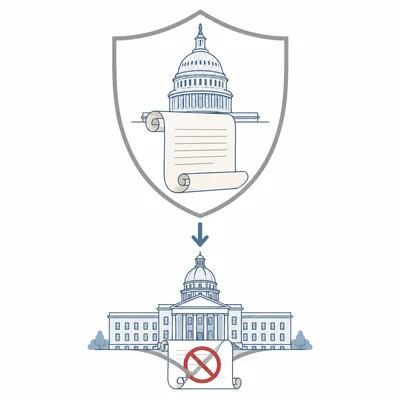 Hierarchy diagram showing federal law taking priority over conflicting state law.