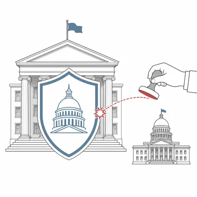 Diagram of a federal bank protected from a state tax action.