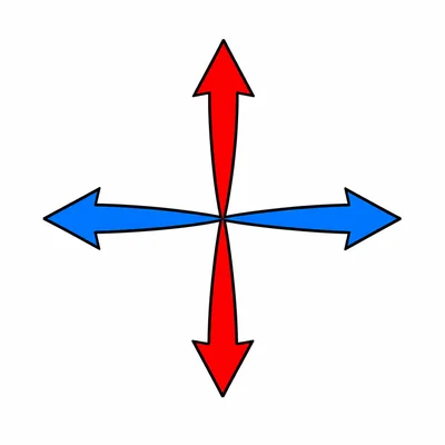 Simple four-point compass rose without labels.