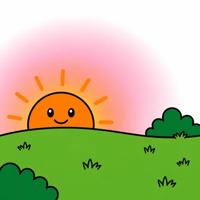 Sun setting below the horizon.