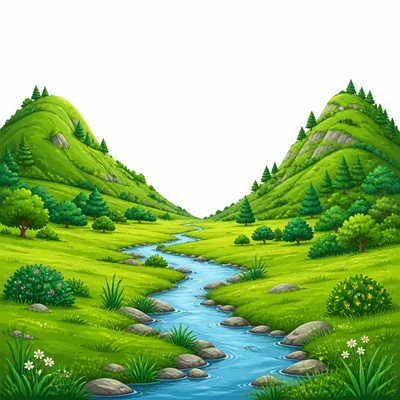 A low valley between two hills.