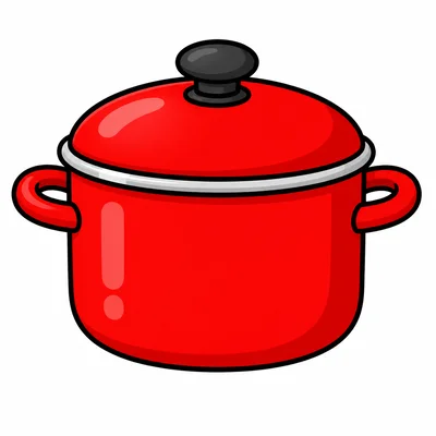 A red cooking pot