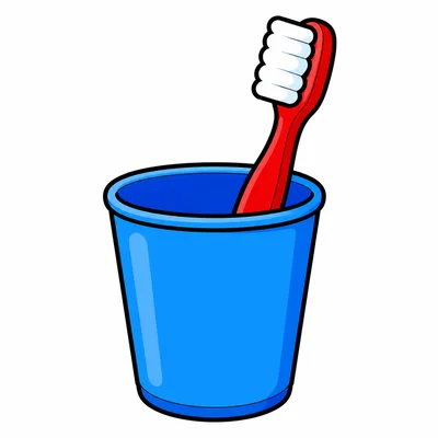 A toothbrush and cup