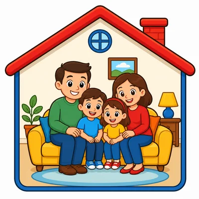 A family safe inside a cozy house