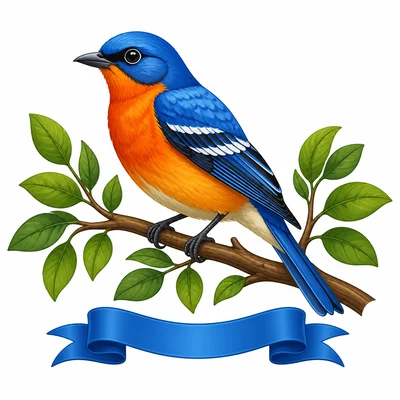 A colorful bird perched on a branch.