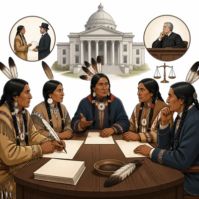 Native leaders using legal and political tools in response to removal policies.