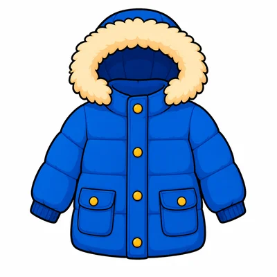 A warm blue winter coat.