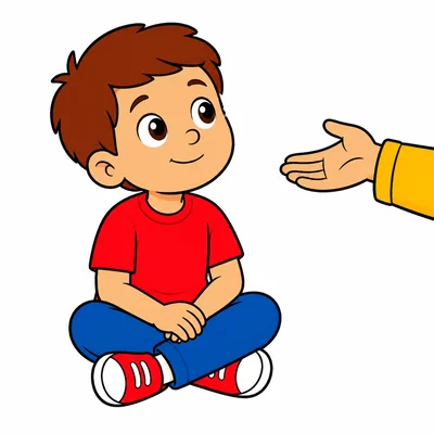 A child listens calmly to the teacher