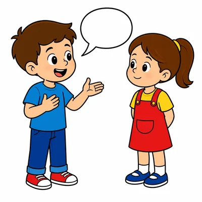 One child listening while a friend talks.