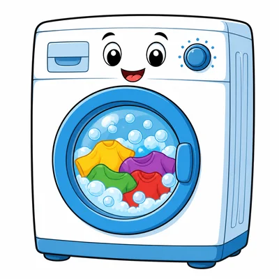 A washing machine cleaning clothes.