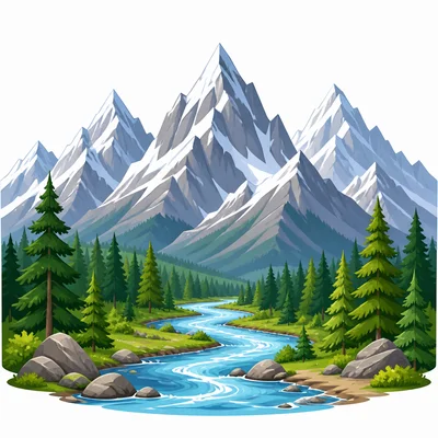 A tall mountain range with snowy peaks.