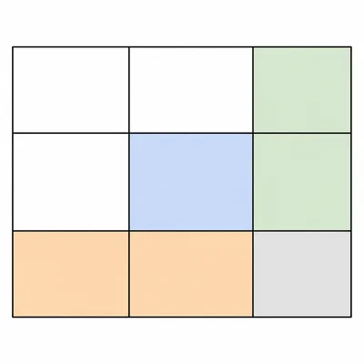 A two-way table with one cell, its row total, column total, and grand total highlighted.