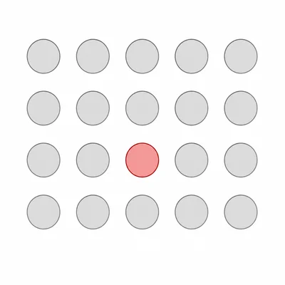 Grid of many tests with one highlighted false positive.