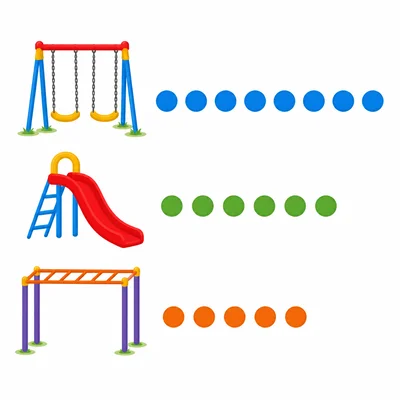 Playground activity graph with swings 9 votes, slide 6 votes, and monkey bars 5 votes.