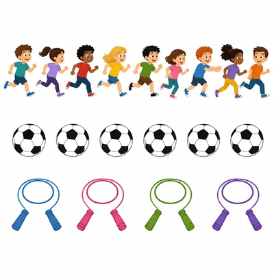 Rows showing votes for tag, soccer, and jump rope using game icons.
