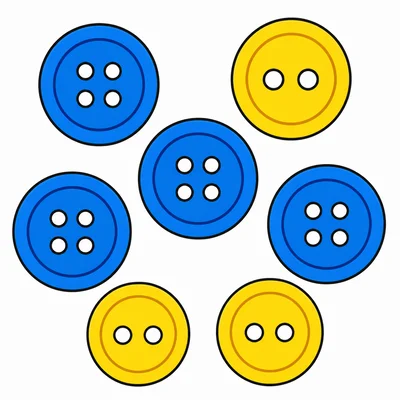 Blue and yellow buttons to sort and count.